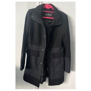 GUESS Women's Black and Gray Jacket Size Small